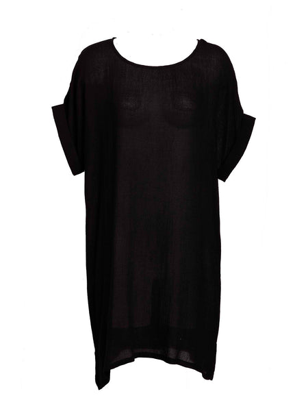 Hannah check tops black
