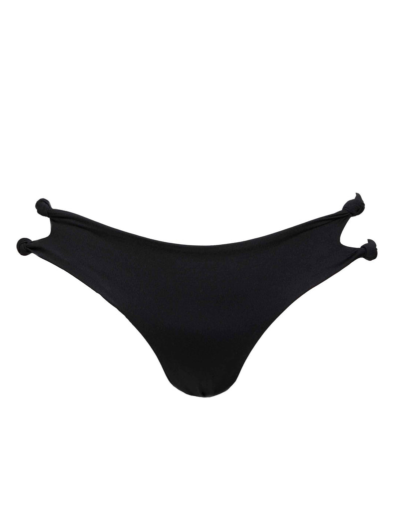 LVHR Madison Bikini in black. Compressive, soft nylon swim fabric. Side cut outs and cheeky back coverage. Front